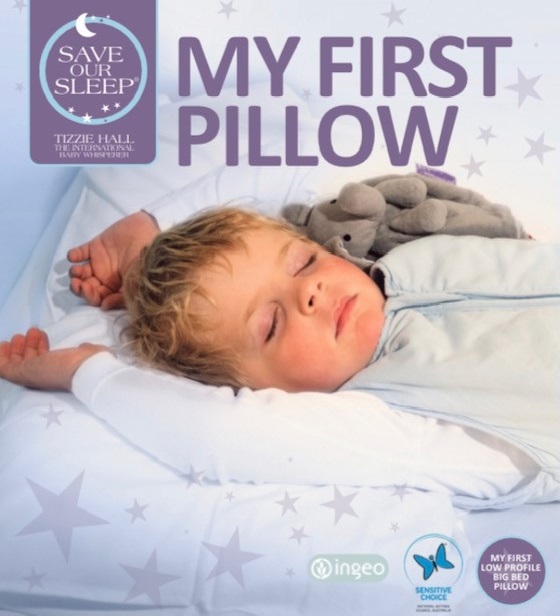 My First Pillow | Low Profile Toddler Pillow (From 24 Months) | With Removable Zip Cover | Australian Made
