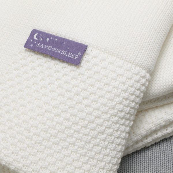 Cot & Big Bed Airflow Luxury Blanket - White | Grey Marle - Image 5