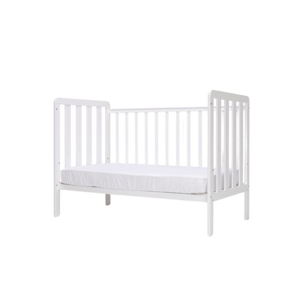 Save Our Sleep Basic Fixed Side Non-Toxic Cot || White - Image 4