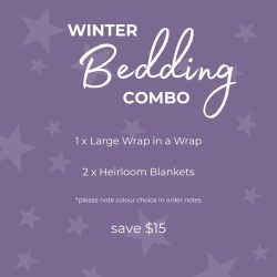 1 Large Wrap in a Wrap and 2 Heirloom Blankets