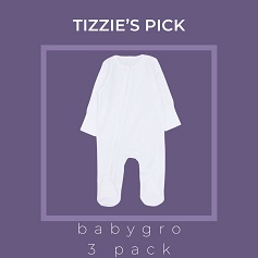 Tizzie's Pick | Cotton Ribbed Babygro 3 pack