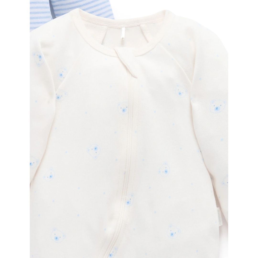 Purebaby Zip Babygro 2 pack - Image 26