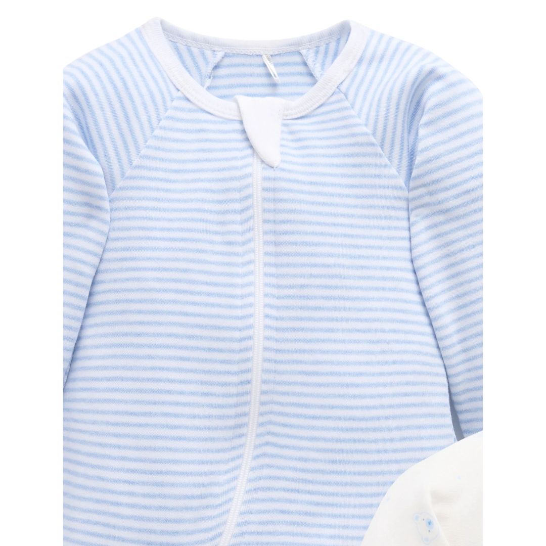 Purebaby Zip Babygro 2 pack - Image 28