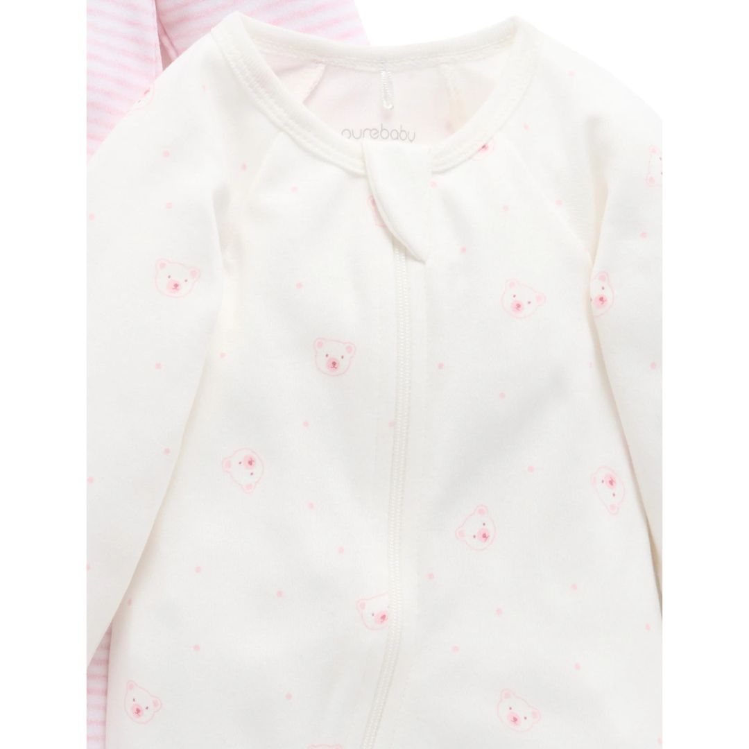 Purebaby Zip Babygro 2 pack - Image 25